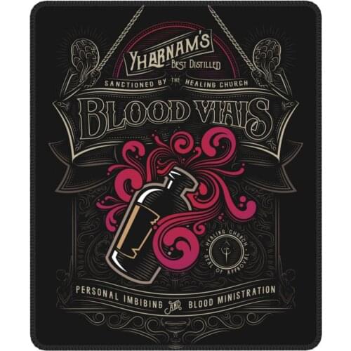 Yharnams Blood Vials Awesome Mouse Pad Dark Souls Bloodborne Game with Locking Edge Soft Mat Rubber Computer Keyboard Desk Pad