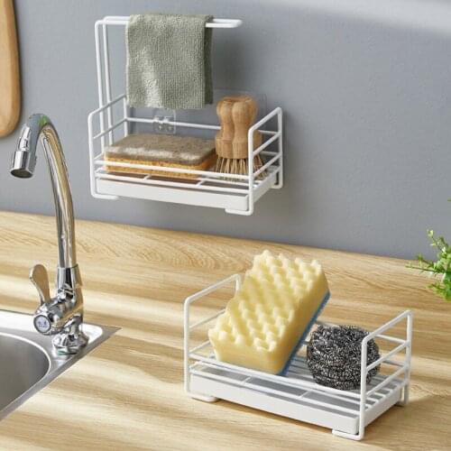 Kitchen finishing rack sponge drainage storage rack sink storage rack kitchen sink countertop cleaning rag rack