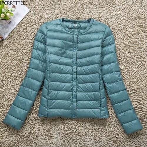 2021New Spring Winter 90% White Duck Short Jacket Womens Ultra Light Weight Down Coat Female Outerwear