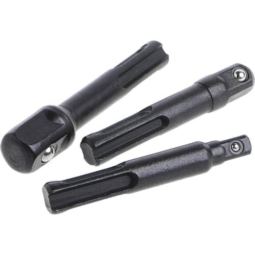 3 Pcs SDS Plus Drill Socket Driver Set 1/4" / 3/8" 1/2" Chuck Adaptor A0KF