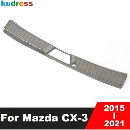 For Mazda CX-3 CX3 2015-2019 2020 Stainless Steel Interior Rear Bumper Protector Trim Car Trunk Guard Plate Threshold Cover