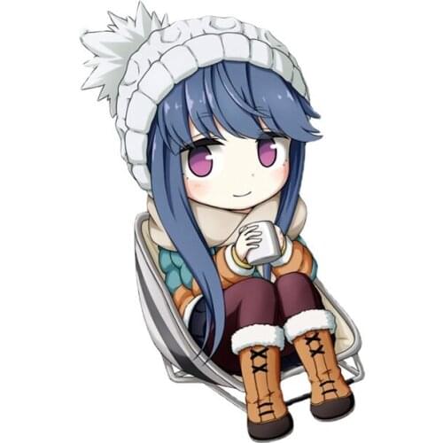 LLY-0871 Popular Car Sticker Yuru Camp Anime Modeling Decal PVC Creative Waterproof Auto Motorcycle Decoration Exquisite Decals