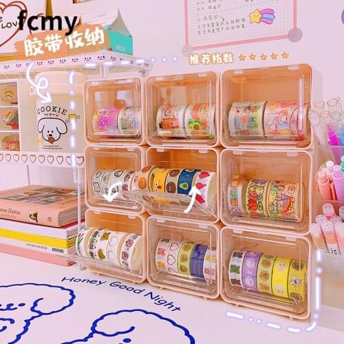 Ins Desktop Drawer Make Up Organizer Jewelry Desk Arrangement Artifact Home Office Stationery Small Box Lipstick Storage Box