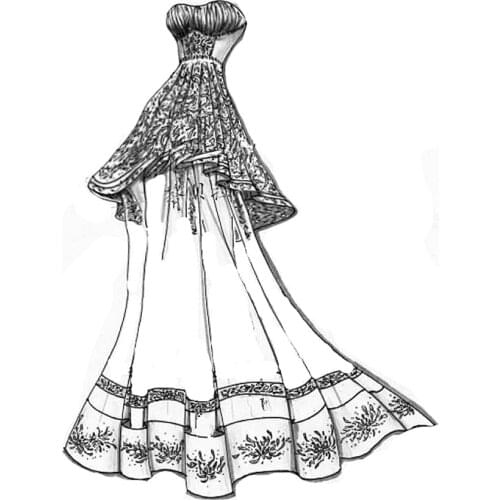 PANFELOU Classical lady wedding dress Scrapbooking DIY Embossing Valentines Day card paper dies cutting die Metal