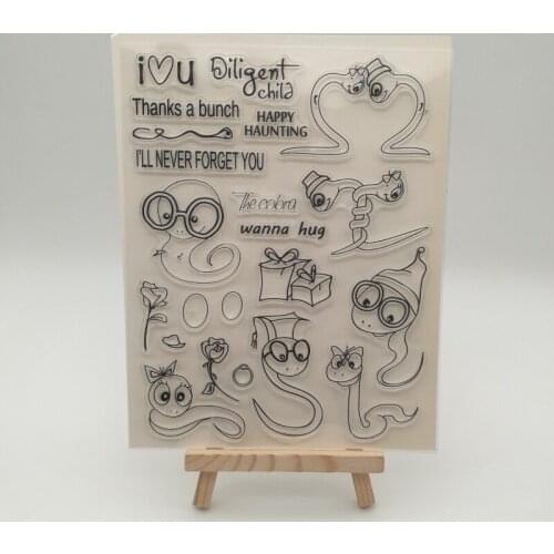 Pet snake transparent stencil for DIY Scrapbooking photo album decorative sheets