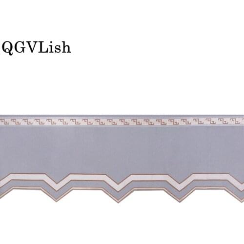 QGVLish 48cm Wide Line Short Curtain Fabrics DIY Valance Stage Bedroom Living Room Sofa Window Decor Curtain Accessories