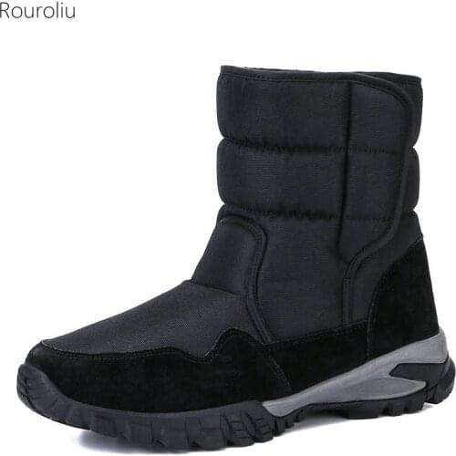 Rouroliu Mens Winter Boots
