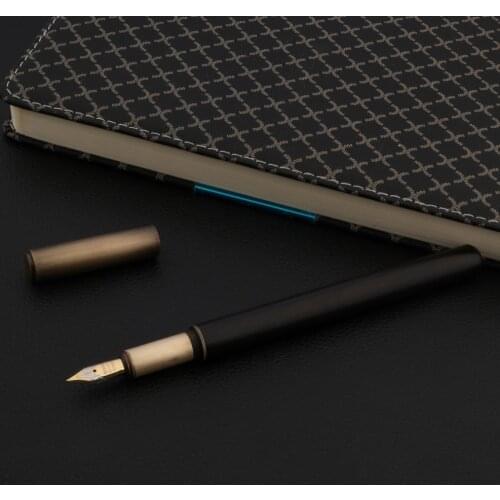 Student D2 NEW black Silver piece Smooth GIFT Trim M Fountain Pen