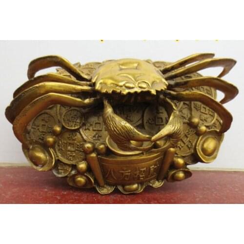 YM 810 Copper money crab all-party came Feng Shui ornaments