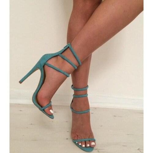 New arrival thin strap gladiator high heel women sandals opn toe concise wedding party dress shoes woman size 34-42 real pc