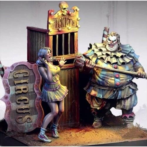 1/24 Resin Figure Model Kit Fantasy Clown Happy Sexy GIRL unpainted unassembled