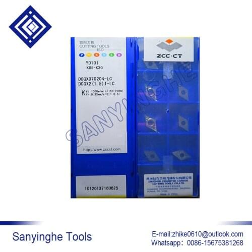 Free shipping high quality 10pcs/lots YD101 DCGX070204-LC cnc carbide turning inserts