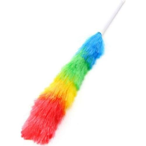 2019 Adjustable Microfiber Dusting Brush Rainbow Feather Duster Air-condition Household Furniture Cleaning Accessories