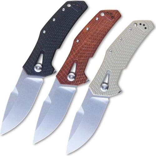 ZT 0308 quick opening folding knife three colors G10 Handle camping outdoor fruit knife utility knife EDC tool Best gifts