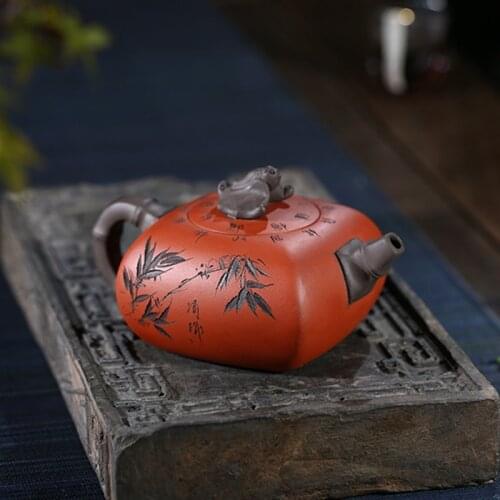 Yixing Teapot Mud Purple Clay All Handmade Blessing Kettle Send Gift Box Creative Teaware