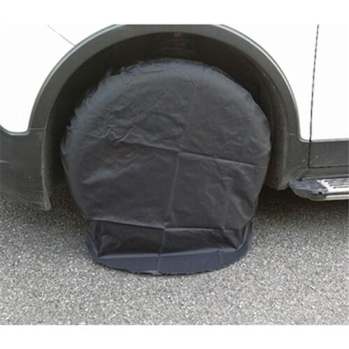 4Pcs Spare Tire Cover Case Polyester Winter And Summer Car Tires Storage Bag Automobile Tyre Accessories Vehicle Wheel Protector