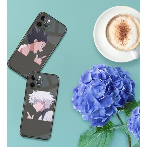 HUNTER x HUNTER HxH Gon Killua Anime Phone Case For iPhone 13 12 11 8 7 se 2020 pro X XS XR MAX Plus Black Transparent Cover