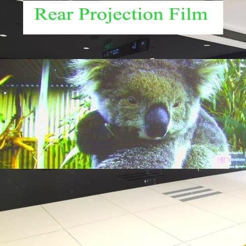 SUNICE 1.52x2M Top Grade Advertising Holographic Rear Adhesive Film Projection 3D Screen Film for Window Shop Display Exhibition