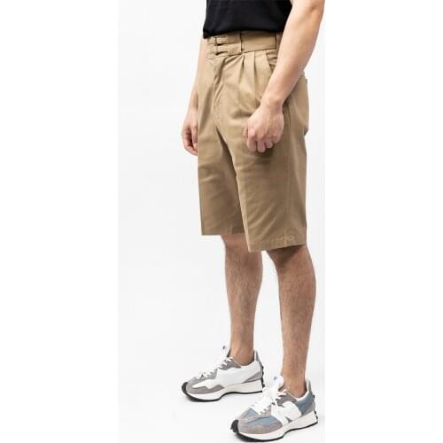 Italian Retro High Waisted erger military pants World War II Gurkha Navy button Pants Capris loose straight shorts trousers