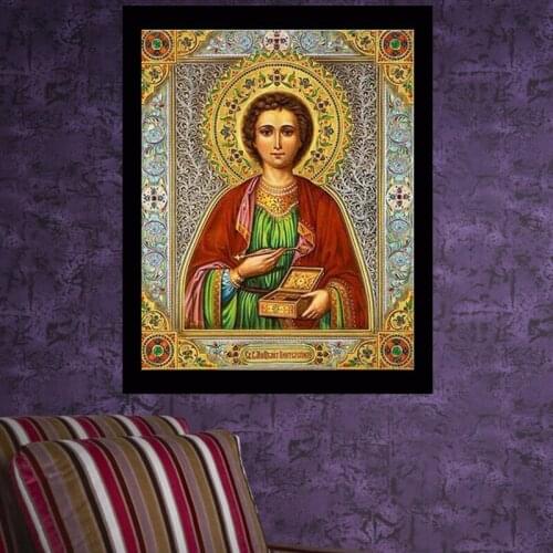 Golden Panno Diamond Painting Religious Full Square New Arrival Home Decoration Diamond Embroidery Portrait Religion Icons 09