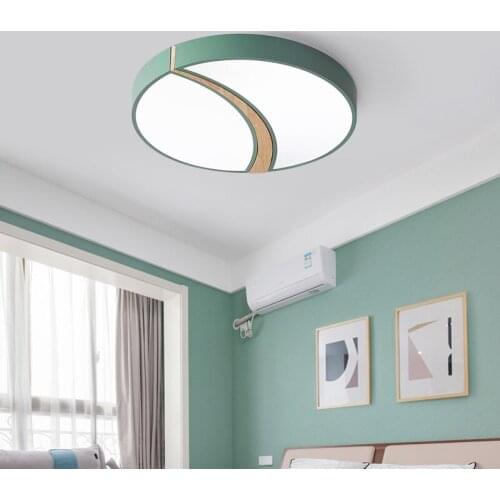 Circular ceiling light Nordic style led ceiling light iron macaron lamp living room bedroom dimmable lamp kitchen balcony lights