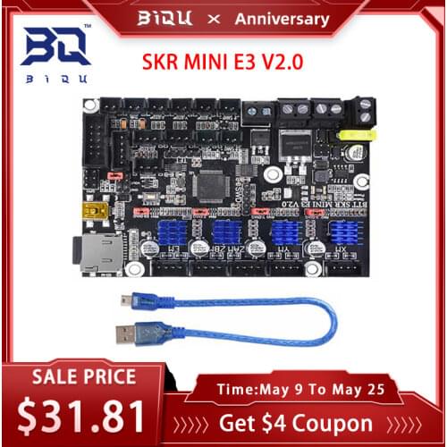 BIGTREETECH BTT SKR MINI E3 V2 32 Bit Control Board Dual Z axis Integrated TMC2209 UART For Ender 3 /5 CR10 3D Printer Parts