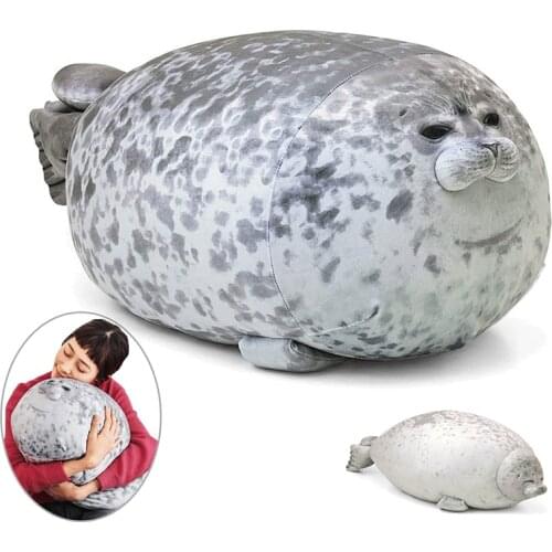 Cute Pillow Chubby Blob Seal Plush Animal Toy Ocean Pet Stuffed Doll Kids Gift 100% Polyester Cover