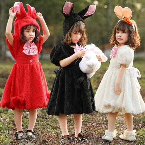 Girl Cute Rabbit Princess Costume Kid Pajamas Pyjamas Dress Christmas Outfit