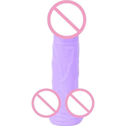 Mini Realistic Simulation Dildo Female Masturbation Flexible with Strong Suction Cup Adult Sex Toy for Woman Man