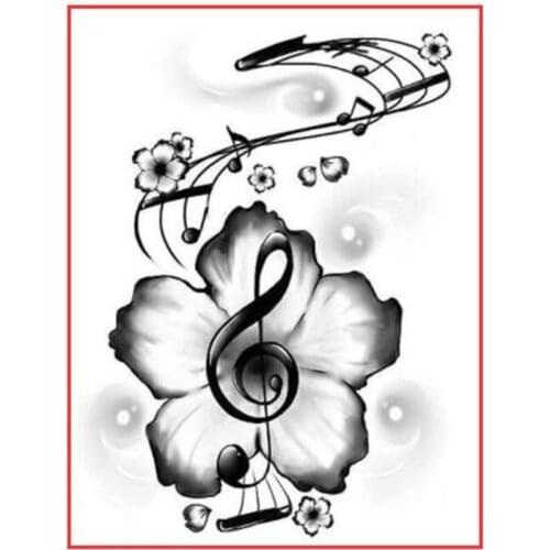 Full Drill Diamond Painting Flower Music Note Rhinestone Picture 5D DIY Diamond Embroidery Cross Stitch Kit Mosaic Home XN1433