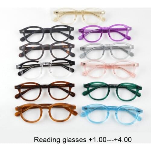 Johnny Depp Reading Glasses Men Brand Vintage Woman Eyeglasses Computer Goggles Presbyopic Eyeglasses +1.0 +1.5 +2.0 +2.5 +4.0