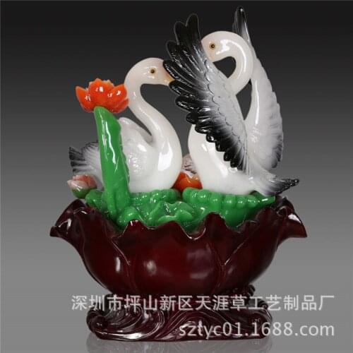 Resin ornaments Lucky home decorations ornaments happy and harmonious feng shui water fountain atomization