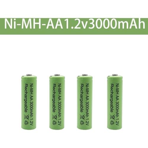 2021 lote 1,2V 3000 mAh NI MH AA Pre-cargado bateras recargables NI-MH recargable AA batera para juguetes micrfono de la cmara