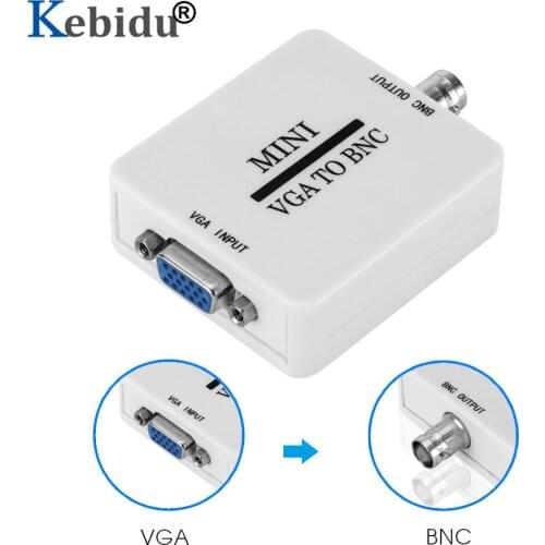 Kebidu Mini HD VGA to BNC Video Converter Digital Switcher Box VGA to BNC Adapter Convertor For HDTV Monitor