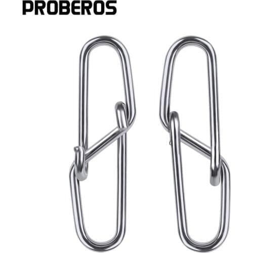 PROBEROS 1000pcs Fishing Connector Safety Snap 12mm-28.5mm Diamond Snap Swivel Snap 0#-6# Fishing Swivels Fishing Tackle