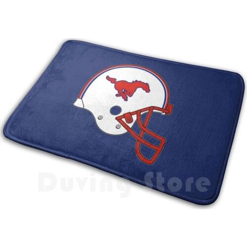 Smu Football Helmet Soft Non-Slip Mat Rug Carpet Cushion Smu Football Foot Ball Southern Methodist University South