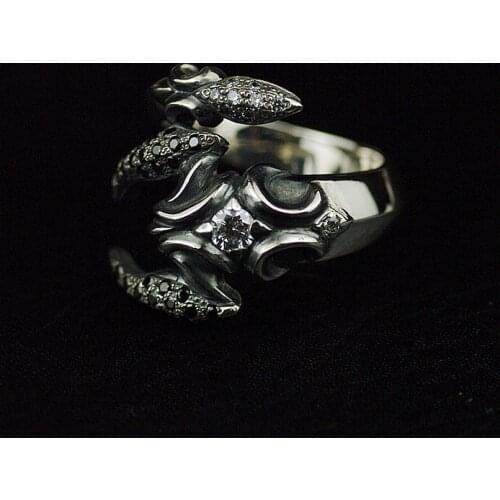 Thailand jewelry retro 925 Sterling Silver Ring with poisonous scorpion, Thai Silver Ring