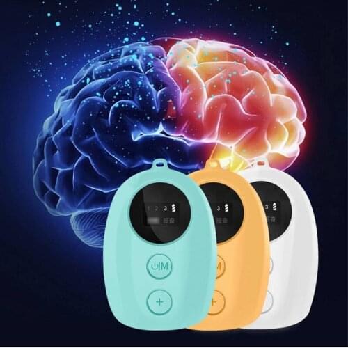 USB Rechargeable Handheld Sleep Aid Device Microcurrent Instrument Stress Relief Insomnia Relax Help Sleep Hand Massage Device