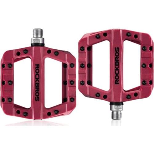 ROCKBROS Cycling MTB Bike Bicycle Pedals Ultralight Seal Bearings Nylon Molybdenum Pedals Durable Widen Area Bike Bicycle Part