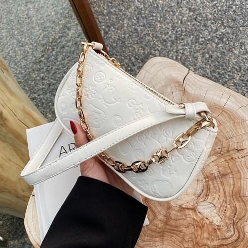High-quality Underarm Bag for Women Fashion Chain Bag Cartoon Pattern Design Messenger Bag Casual Lady New Style Shoulder Bag