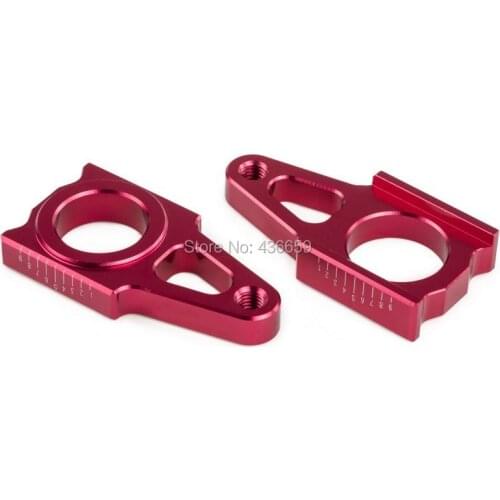 BILLET CNC REAR AXLE BLOCKS FOR HONDA CR125R CR250R 2002-2007 CRF250R CRF250X 2004-2015