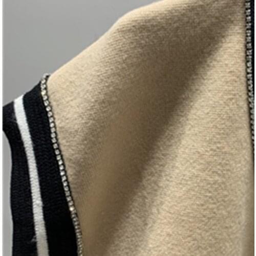 Maisie Women Cardigans Summer Sleeveless V-Neck Solid Loose Striped Knitted Elegant Streetwear Chic New Fashion M