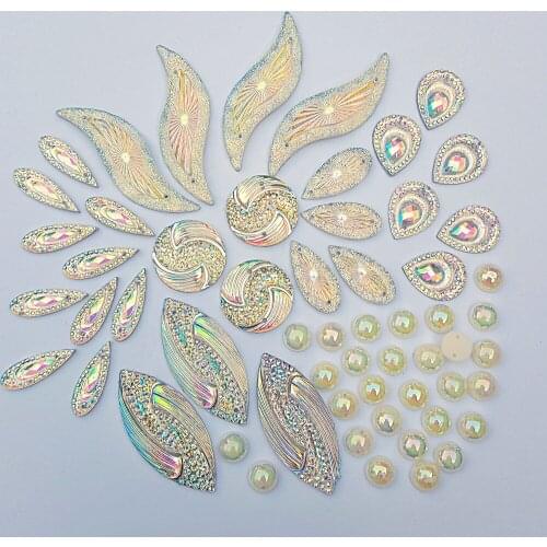 MIXED AB Color Sew on Girl Dance Clothes Costumes Rhinestones Crystals Stones For Diy Health Strass Sewing Beads Wedding Dress