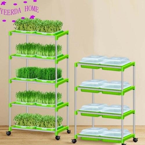 1 set Garden Nursery Pot Support Soilless Cultivation Support Shelf Seedlings Sprout Hydroponic Bean Vegetable Tray Bracket