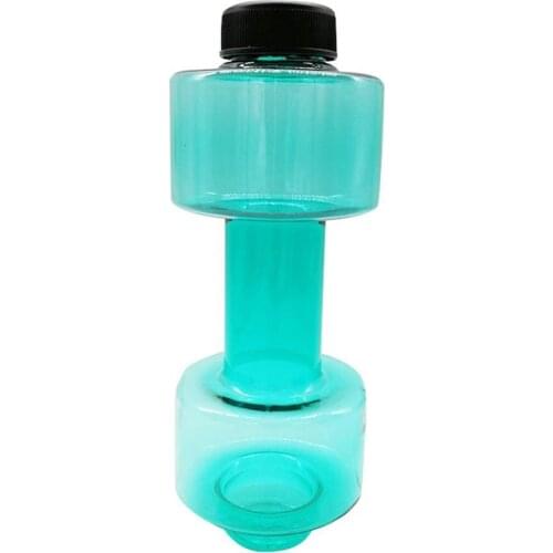 1Pc 550ml Large Capacity Dumbbell Shape Fitness Water Cup Sealed Leakproof Sports Bottle Kettle Easy to Carry and Use