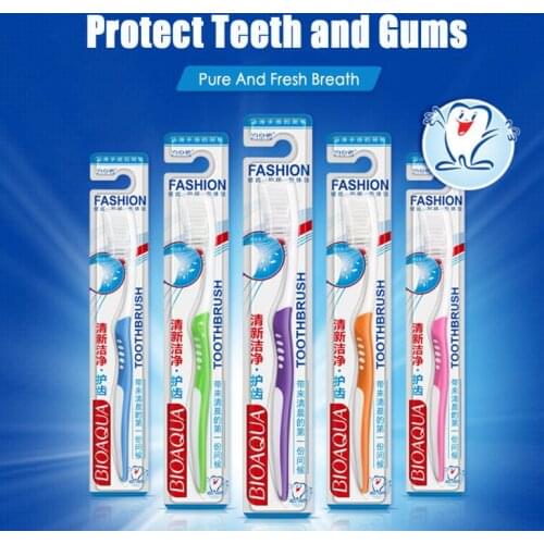 1pc Portable Oral Cleaning Care Toothbrush Single Pack Soft Fur Hair Toothbrush For Home&travel For Oral Care Random Color