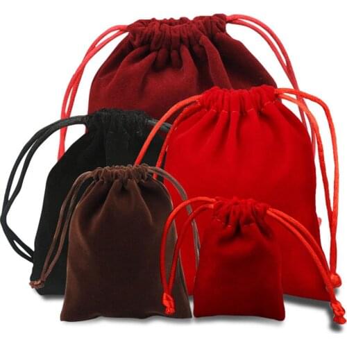 10PCS/Lot 13*15mm Drawstring Dust Jewelry Bag for Cloth Packaging Earphone Mobile Power Storage Bags