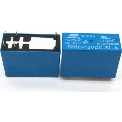 10PCS/lot Power relays SMIH-12VDC-SL-A 12V 16A 6PIN A group of normally open Original Relay