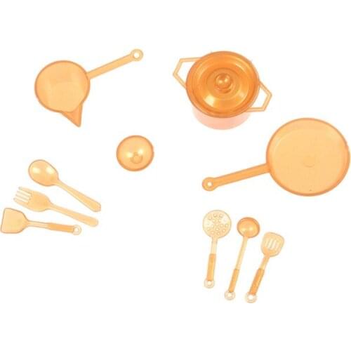 10pcs Mini Tableware Toys Kitchen Dining for BJD Doll House accessory play toy