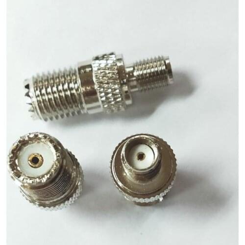 20pcs brass Mini UHF female jack to SMA jack female straight RF Connector New